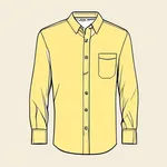 pale yellow button-up collared shirt image